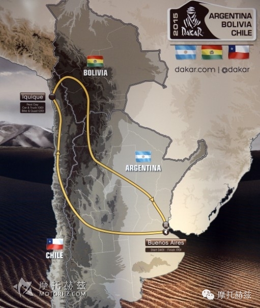 赛事丨2015年达喀尔赛事路线公布