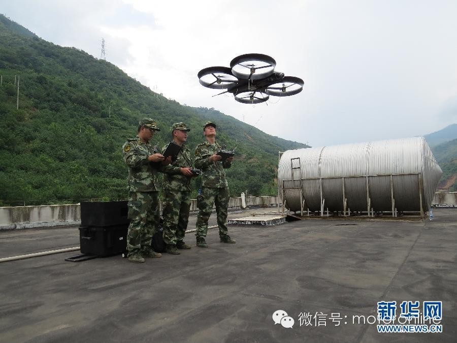 云南鲁甸地震救灾中使用到的四旋翼无人机