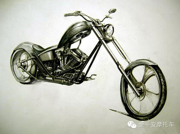 传神之作，铅笔勾勒出来的摩托车灵魂