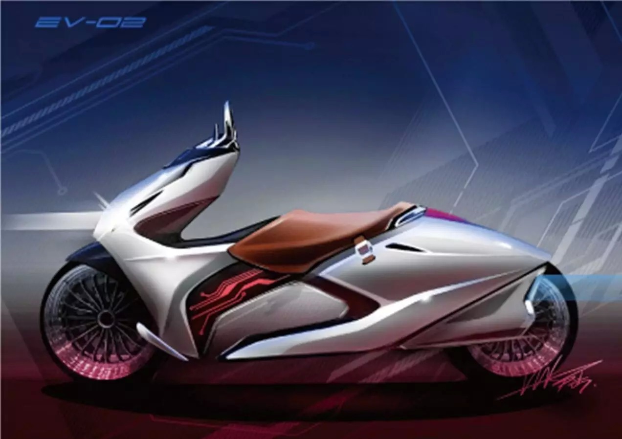 天津电动车展见,从新能源摩托概念车EV01到EV02！