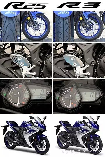 运动型摩托车雅马哈R3和R25摩托车有何不同