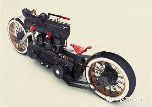 碉堡的蒸汽动力摩托车改装欣赏