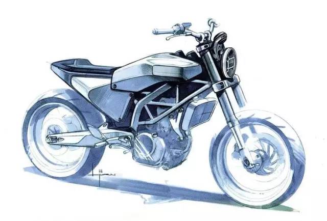  最炫酷的摩托车设计手绘图