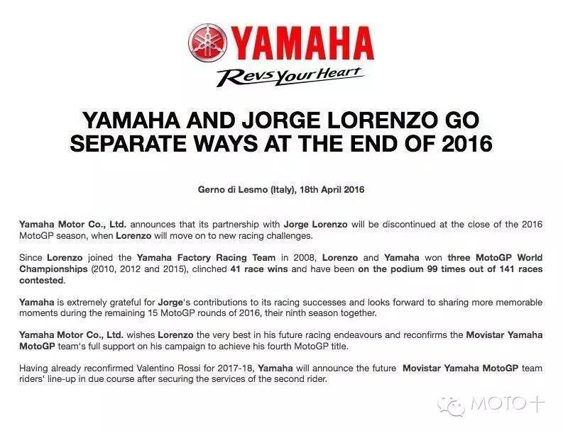 洛伦佐正式与MotoGP杜卡迪车队签约2年