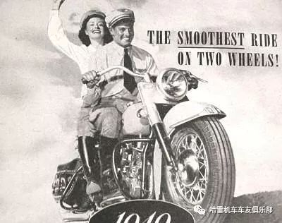 40年代美国哈雷摩托车广告，骑摩托的女兵很漂亮