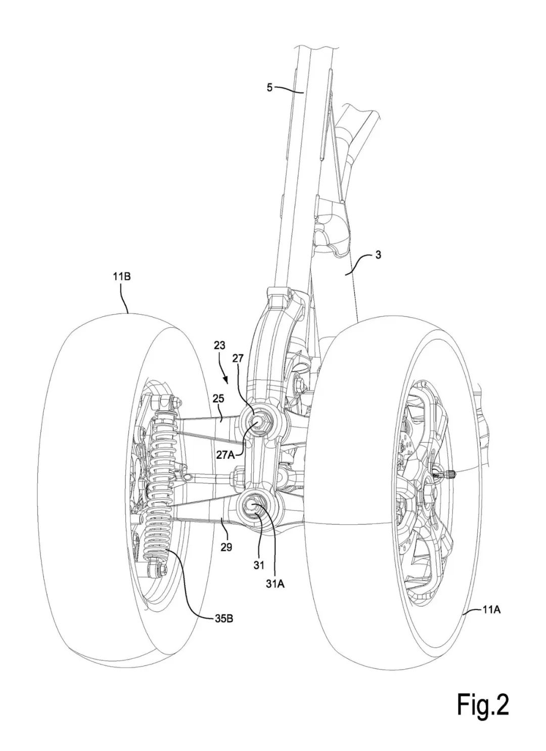 能压弯的四轮，比亚乔四轮摩托车专利曝光，征服三轮市场后开始惦记四轮了？